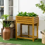 Outsunny Hochbeet 64 x 63 x 74,5 cm Braun
