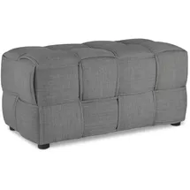 Homestyle4u Hocker Grau, 86x40x43 cm, Wohnzimmer, Hocker, Sitzhocker