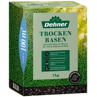 Dehner Saatgut Trockenrasen, hochwertige Rasensamen für strapazierfähigen/trockenheitsresistenten Rasen, schnell