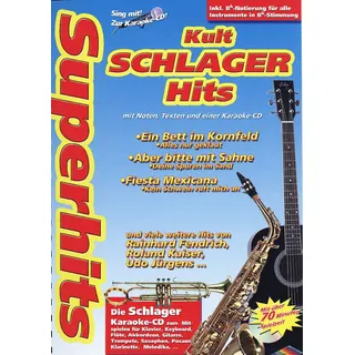 KARAOKE - Kult Schlager Hits, Buch mit Noten, Texten und einer Karaoke-CD