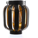 MARELIDA LED Solar Laterne stehend hängend H: 21cm in schwarz, gold | Gr.: onesize