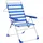 marbueno summer Klappstuhl 5 Positionen 59 x 61 x 97 cm Aluminium Blau/Weiß