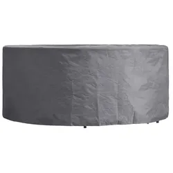 Perel Schutzhülle für Gartenmöbel, Grau, rund, Ø 260 cm x 85 cm
