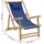 vidaXL Gartenstuhl Liegestuhl 21,7 x 112,3 x 90 cm blau 1 St.