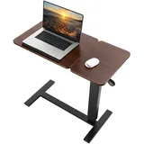 Fianao – Beistelltisch – Couchtisch – Klappbar Und Höhenverstellbar – 360° Drehbare Rollen – Zweiteiliger, Neigbarer Beistelltisch – Maximale Belastung: 12 Kg