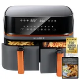 Klamer Heißluftfritteuse Duo 9 L schwarz