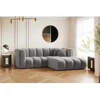 Kaiser Möbel Ecksofa L-form Sofa Grand Modular Stoff Haga und Salvador, Große Auswahl an Farben, moderner Stil, modular grau