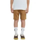 QUIKSILVER Bermudas "Easy Day", Jungen, Gr. 10, braun (tobacco braun), Obermaterial: 55% Baumwolle, 45% Polyester;, Hosen Bermudas