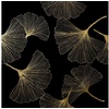 Acrylglasbild »Blätter - Acrylbilder mit Blattgold veredelt«, Blätter, (1 St.), Goldveredelung, Handgearbeitet, Gerahmt, Edel,