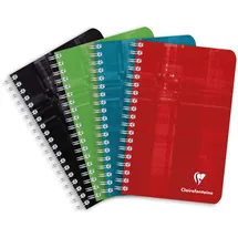 Clairefontaine Notizbuch kariert 11 x 17 cm farbig sortiert
