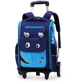 SLCSL Trolley Rucksack mit großes Laufrad , Rucksack Rollen Trolleytasche,16 Zoll Nylon Jungen Maedchen Trolley Schulranzen Kinder Schultrolley Geeignet für Schule und Reise - 40x30x15cm