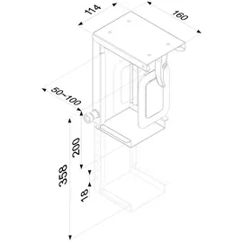 NeoMounts CPU-D075BLACK PC Halterung Unterbau Schwarz