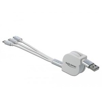 DeLock USB 2.0 USB-A Stecker, USB-C® Stecker, USB-Micro-B Stecker,