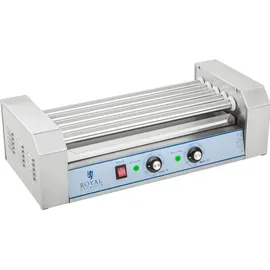 Royal Catering Rollengrill mit Deckel Rollengrill Wurstwärmer, 5 Brötchen