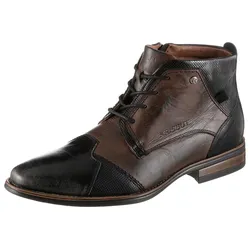 Schnürstiefelette KRISBUT Gr. 44, braun (braun, schwarz) Herren Schuhe mit Innenreißverschluss