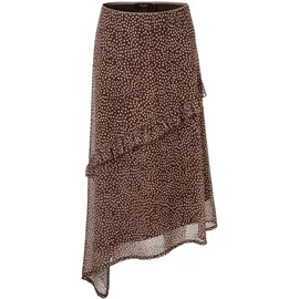 Aniston CASUAL Midirock Damen Gepunktet Braun 40