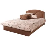 Westfalia Schlafkomfort Polsterbett, braun, B:152cm L:212cm, Bezug Bett: Microfaser (100% Polyester);Bonnell-Federkernmatratze: 51% Polypropylen, 39% Polyester und 10% Baumwolle;Kaltschaummatratze: 100% Polyester, Bezug abnehm- und waschbar bis 60C, WESTFALIA SCHLAFKOMFORT,