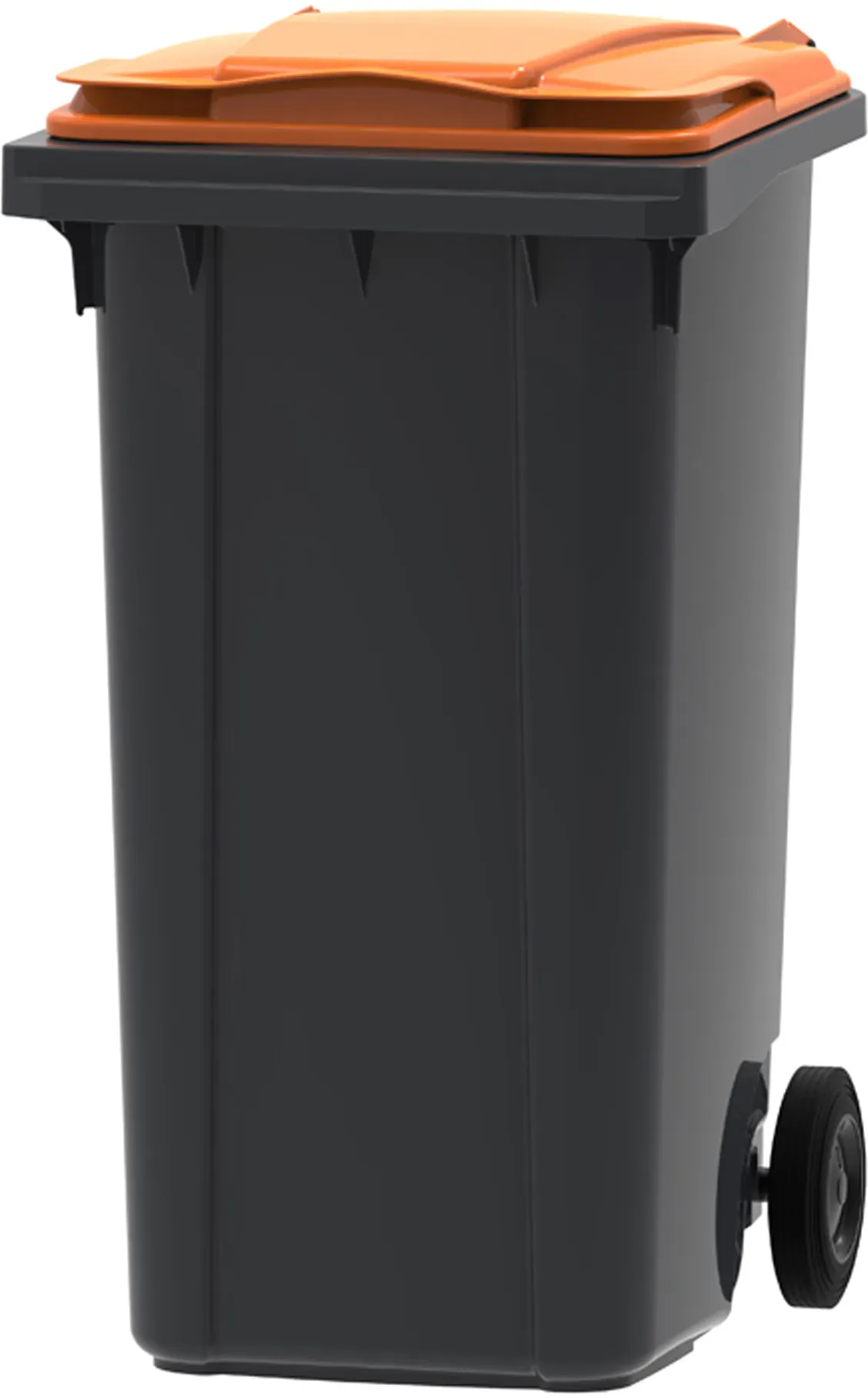 Vepa Bins Mini Container 240 Liter mit Klappdeckel zweifarbig grau/orange