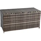 ESTEXO Polyrattan Auflagenbox Kissenbox Gartenbox Gartentruhe Aufbewahrungsbox Auflagentruhe Aufbewahrungstruhe Kissentruhe (Beige-Braun)