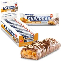 Superbar Peanut Caramel, Proteinriegel, 32 % Eiweiß, 24 x 50 g One Size