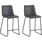 MID.YOU Barhocker-Set 49 x 98 x 54,5 cm Anthrazit