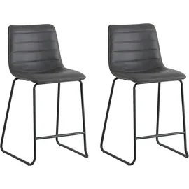 MID.YOU Barhocker-Set 49 x 98 x 54,5 cm Anthrazit