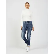 Gang Relax-fit-Jeans "94AMELIE", Damen, Gr. 28, N-Gr, precious wash, Denim/Jeans, Obermaterial: 79% Baumwolle, 20% Polyester, 1% Elasthan, regular fit, Jeans, aus Sweat Denim