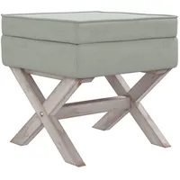 VidaXL Hocker mit Stauraum Hellgrau 45x45x49 cm Samt