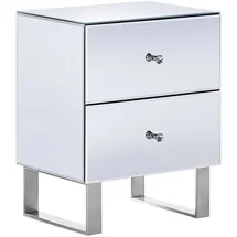 Beliani Nachtschrank Nesle 48 x 60 x 60 cm Silber