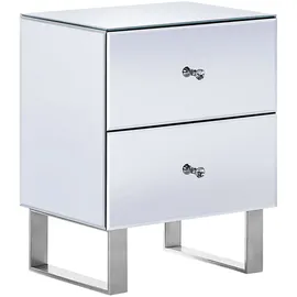 Beliani Nachtschrank Nesle 48 x 60 x 60 cm Silber