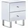 Beliani Nachtschrank Nesle 48 x 60 x 60 cm Silber