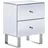 Beliani Nachtschrank Nesle 48 x 60 x 60 cm Silber