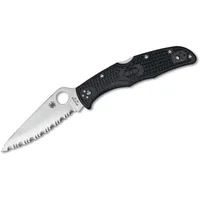 Spyderco C10SBK Unisex – Erwachsene Taschenmesser Endura (Welle, schwarz,