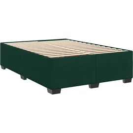 vidaXL Boxspringbett 140 x 200 cm Dunkelgrün