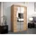 abiks möbel Schwebetürenschrank MADRYT 120 x 200 x 62 cm Eiche Artisan