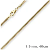 Schmuck Krone Goldkette 1,9mm Schlangenkette aus 333 Gelbgold 40cm, Gold 333 goldfarben
