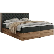 MKS Boxbett, ALBERO 3 - 120/200 Dunkelgrau Struktur - H3,