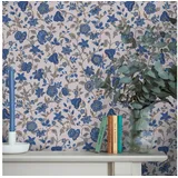 Joules Vliestapete Trailing Scot, glatt, Motiv, (1 St), Design Tapeten blau