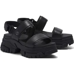 Sandale TIMBERLAND "Adley Way Sandal 2 Band", Gr. 41, schwarz, Leder, sportlich, Schuhe, mit Klettverschluss