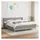vidaXL Boxspringbett mit Matratze Hellgrau 180x200 cm Stoff