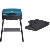 Enders® Camping Gasgrill EXPLORER NEXT PRO, Aluguss-Deckel, Grill-Thermometer, Grillen-, Kochen-, Backen Funktion, 2 Brenner Edelstahl, Aluguss-Grillwanne #2102 & Abdeckhaube für Gasgrills