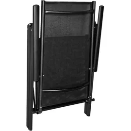 vidaXL 5-tlg. Garten-Essgruppe Aluminium und Textilene Schwarz