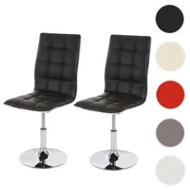 Mendler Esszimmerstuhl HWC-C41 Kunstleder braun 2er Set