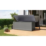 Karibu Auflagenbox Gartenbox für Auflagen Storage Box XXL (1 Stück, Gartenbox Storage Box) grau 200 cm x 71 cm