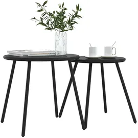 vidaXL Gartentisch 52,8 x 52,4 x 46 cm Schwarz