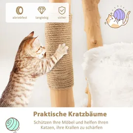 Goplus Kratzbaum 124 cm weiß