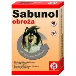 Sabunol Floh- und Zeckenhalsband für Hunde 50 cm grau