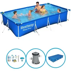 Bestway Pool Steel Pro - Poolpaket - 400x211x81 cm EINHEITSGRÖSSE