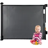 Relaxdays Universalschutzgitter Treppenschutzgitter Design B 70-140 cm, Schwarz schwarz