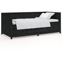 VidaXL Tagesbett Schwarz 75x190 cm Massivholz Kiefer